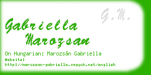 gabriella marozsan business card